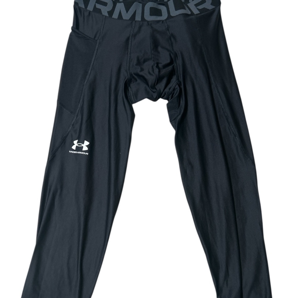 Under Armour Mens HeatGear Compression Leggings Black Training Tights 1361588 L